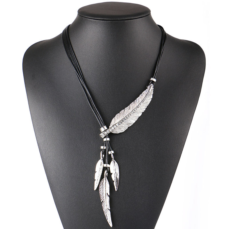 Feather Rope Chain Necklace Online Shopping Store