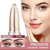 Eyebrow Hair Remover Trimmer, Instant and Painless - White/Rose Gold