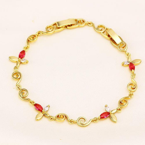 14K Gold Flower Bracelet Online Shopping Store
