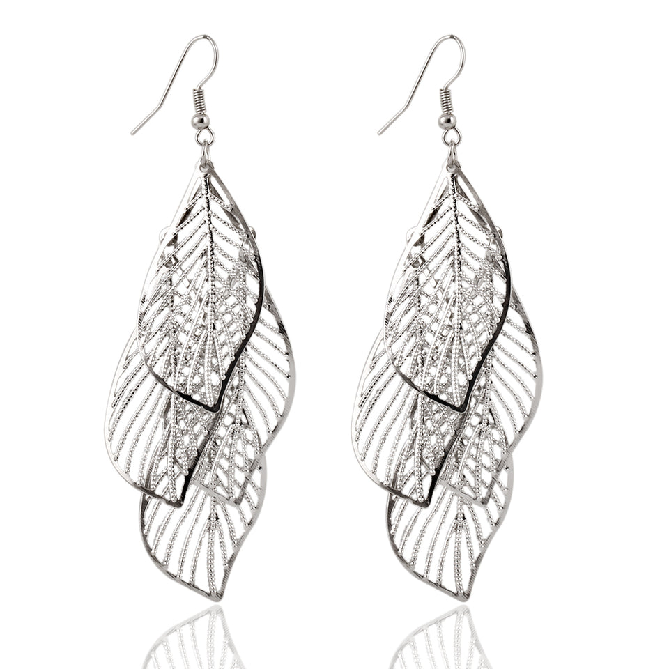 Tassel Leaf Drop Earrings Online Shopping Store