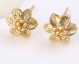 Flower Style 18K Gold Earring Online Shopping Store