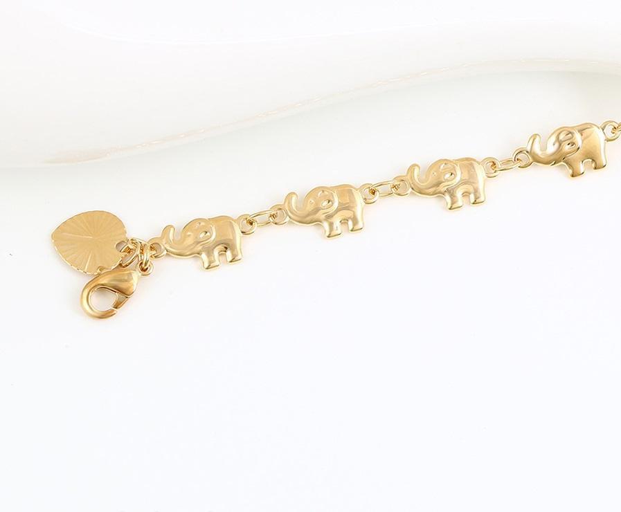 18K Gold Elephant Bracelet Online Shopping Store