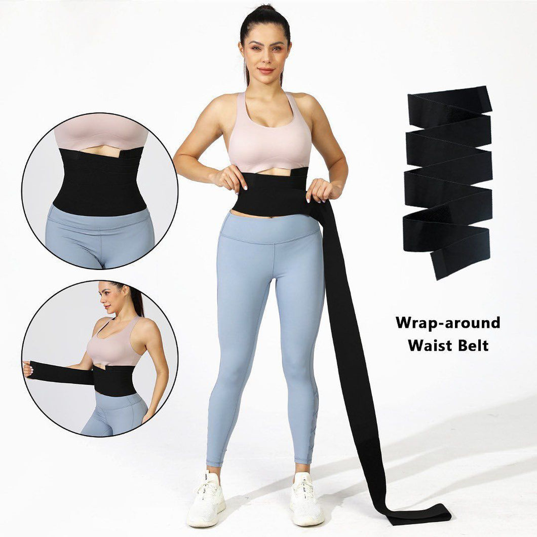 Generic Tummy Wrap Slimming Belt Waist Trainer Waist Trimmer Flat Tummy Trimmer  Belt Elastic Waist Wrap Belt