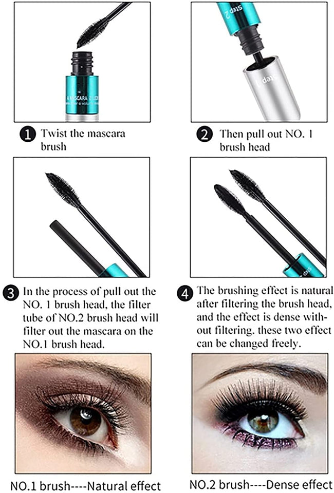 Vibely Mascara 2 in 1 Thrive Cosmetics for Natural Lengthening and Thickening Effect