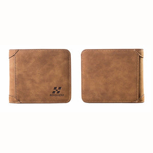 Men's Trifold Suede Design Leather Wallet (Hengsheng Brown)
