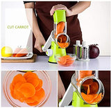 4 Pcs Vegetable Slicer 3 in 1 Handheld Spiral Rotary Drum Slicer for Vegetable Fruit Cheese Nut
