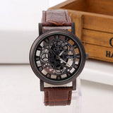 Skeleton Leather Band Wrist Watch Online Shopping Store