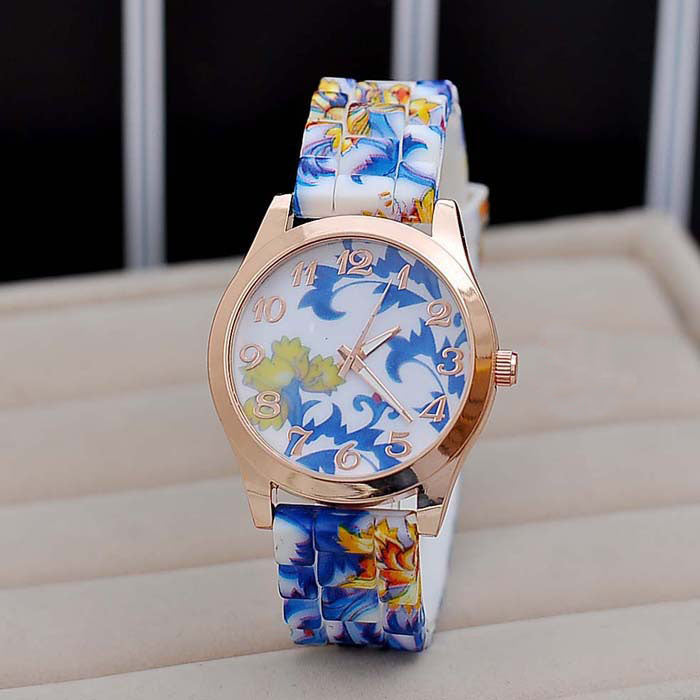 Flower Print Silicone Watches Buy Watches Online UAE Alabhy