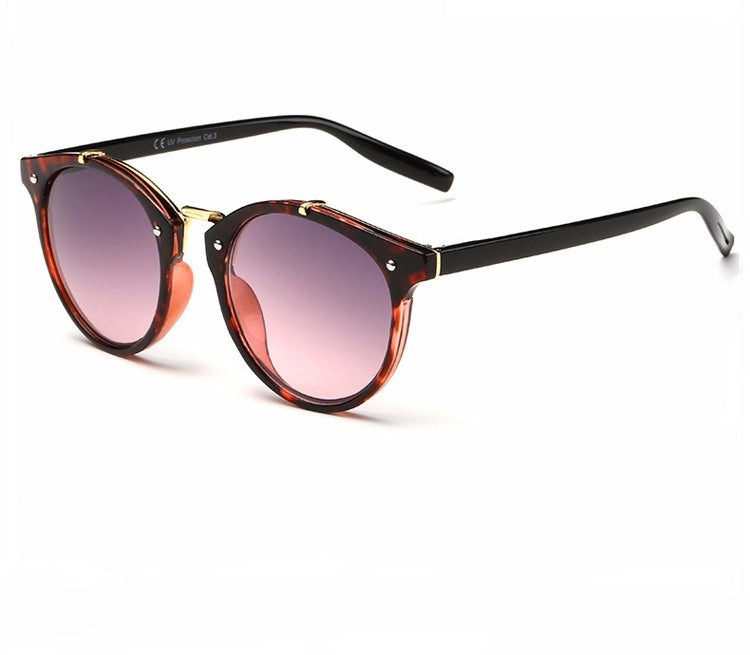 Ralferty Vintage Ladies Gradient Red Leopard Sunglasses Online Shopping Store