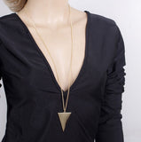 Long Chain Triangle Pendant Necklace Online Shopping Store