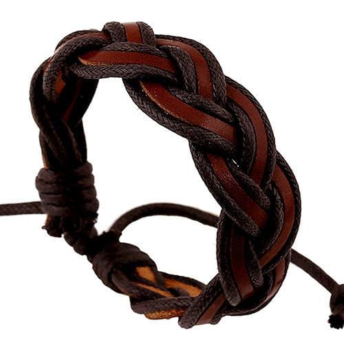 Braided Charm Faux Leather Bracelets Online Shopping Store