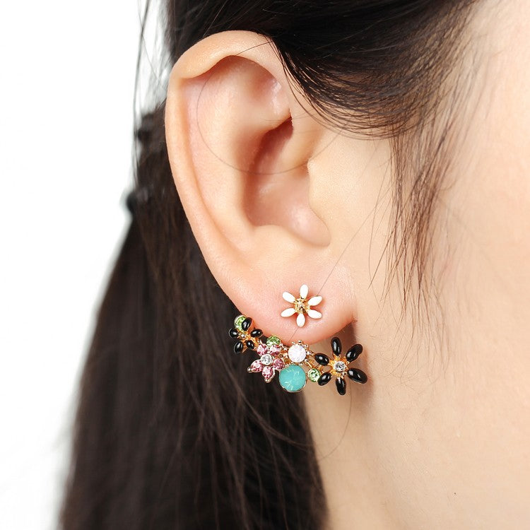 Flower Crystal Stud Earrings Online Shopping Store