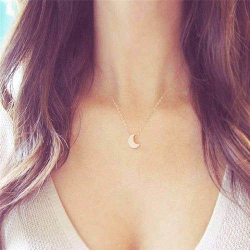 Crescent Moon Chain Pendant Necklace Online Shopping Store
