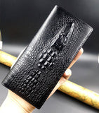 Long Crocodile Design Real Cowhide Genuine Leather Wallet Online Shopping Store