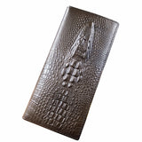 Long Crocodile Design Real Cowhide Genuine Leather Wallet Online Shopping Store