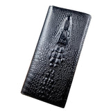 Long Crocodile Design Real Cowhide Genuine Leather Wallet Online Shopping Store