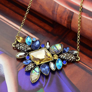 Boho Flower Rhinestone Pendant Necklaces Online Shopping Store