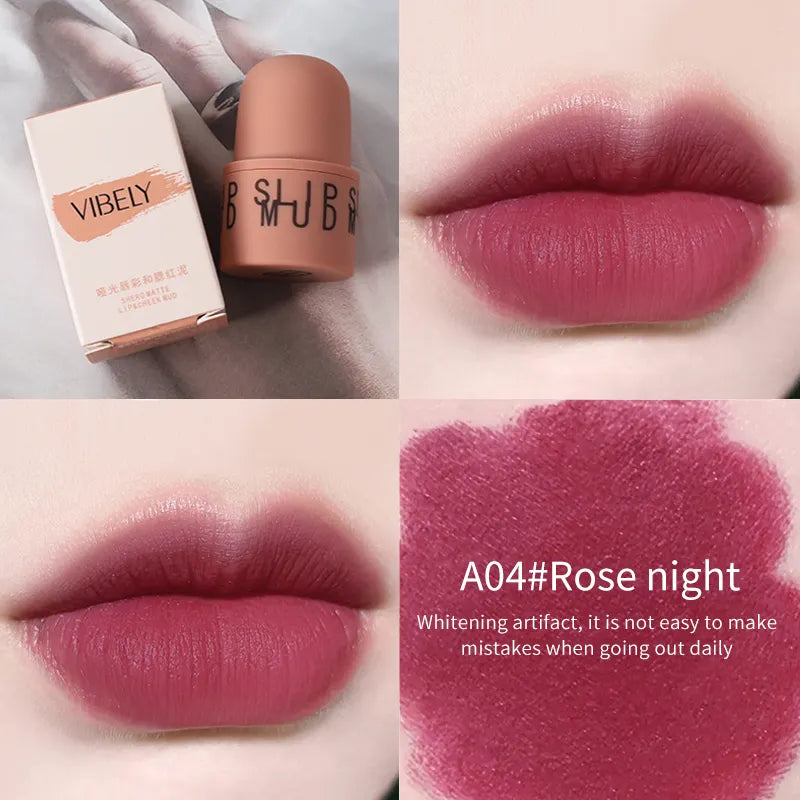 Mini Cute Lip Glaze Makeup Long Lasting Red Blush Mud Unique Seal Matte Lip Gloss
