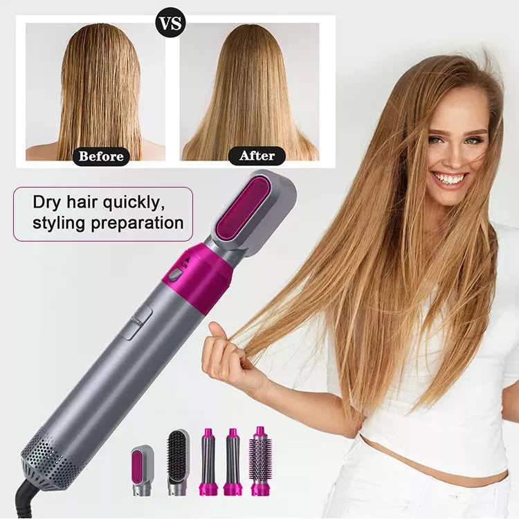 Electric one step hair dryer 5 in 1 Hot Air Brush Air Hot Wrap