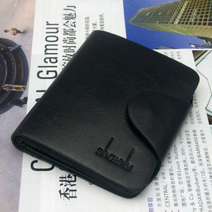 Shaishi wallet male genuine leather vertical horizontal multi card holder