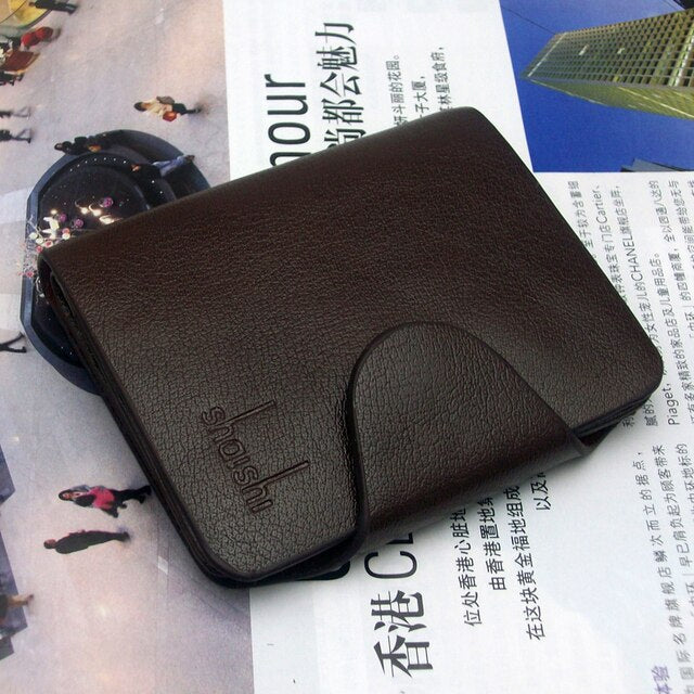 Shaishi wallet male genuine leather vertical horizontal multi card holder